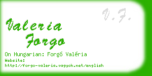valeria forgo business card