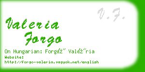 valeria forgo business card